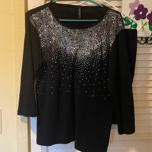 🎈NWOT Black Sparkle Top